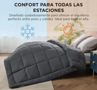 Edredón cama 90 gris  BEDSURE