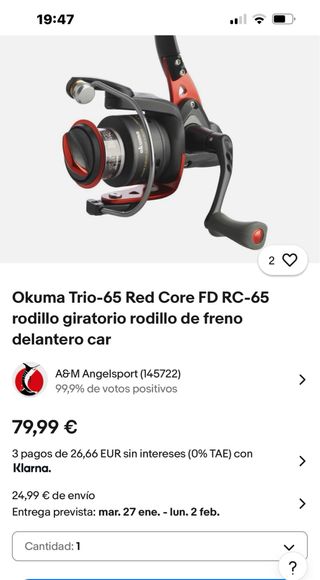 Carrete de pesca Okuma