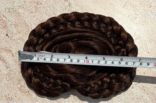 Moño fallera castaño cobrizo