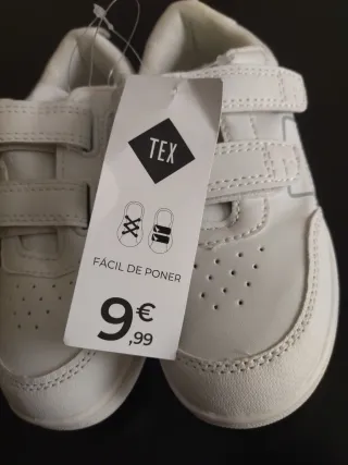 Zapatillas deportivas blancas velcro T30 Tex