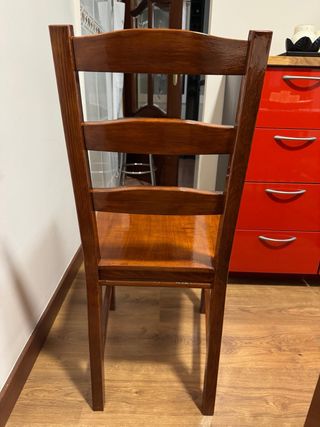 Mesa y 4 Sillas Comedor Madera