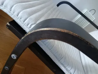 Sillón Ikea POÄNG negro y beige