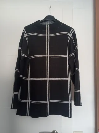 Jersey cuadros oversize mujer XL