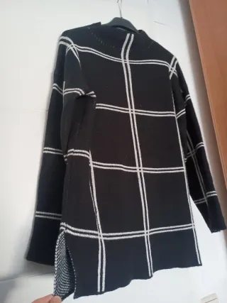 Jersey cuadros oversize mujer XL