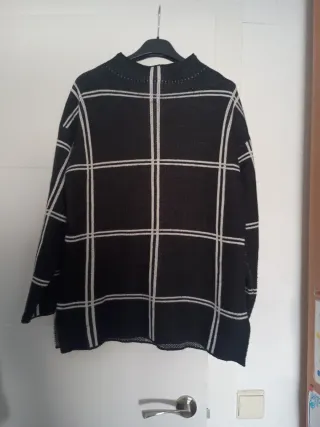 Jersey cuadros oversize mujer XL