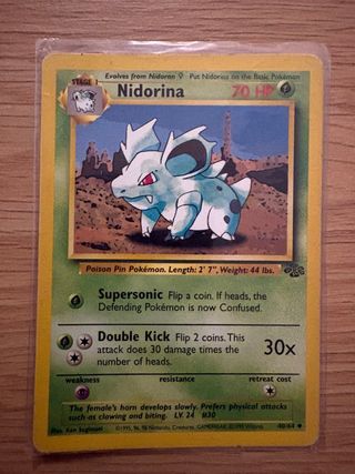Carta Pokémon Nidorina 1999 Inglés