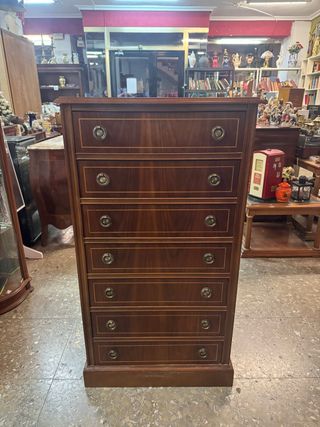 Cómoda alta 7 cajones madera