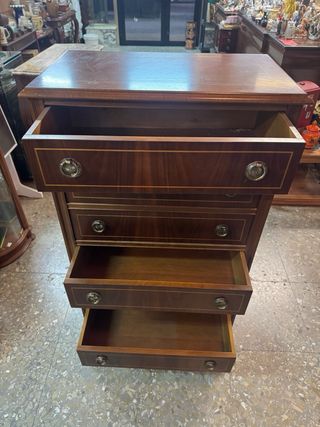 Cómoda alta 7 cajones madera