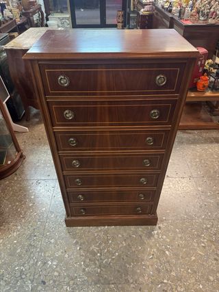 Cómoda alta 7 cajones madera