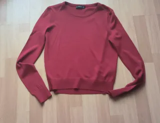 Jersey fino rojo oscuro Zara