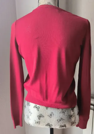 Jersey fino rojo oscuro Zara