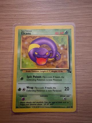 Carta Pokémon Ekans 1999 Base Set Inglés