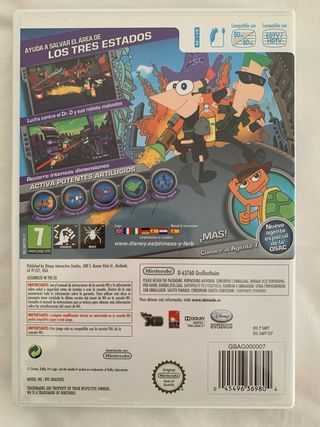 Juego de la Wii Phineas y Ferb: en la 2ª Dimensión