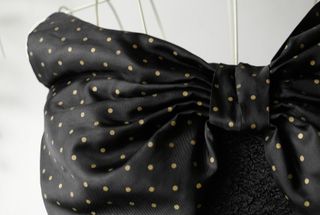 Abito corpetto con fiocco e pois Vintage Sculpted