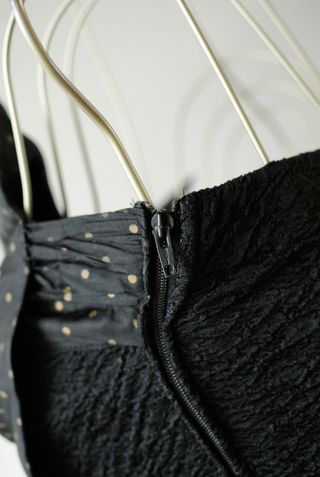 Abito corpetto con fiocco e pois Vintage Sculpted