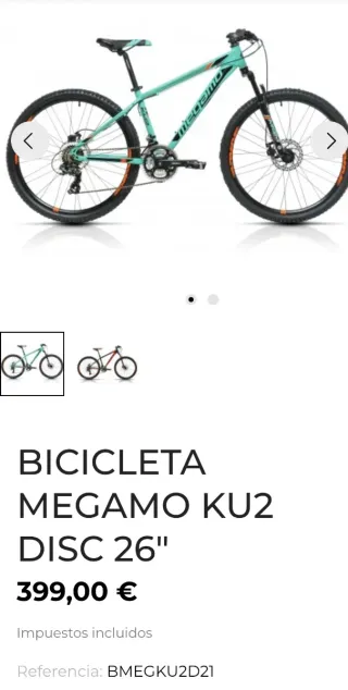Bicicleta Megamo Ku2 color turquesa