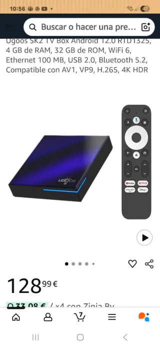 Smart Box UGOOS SK2 Google TV NUEVO