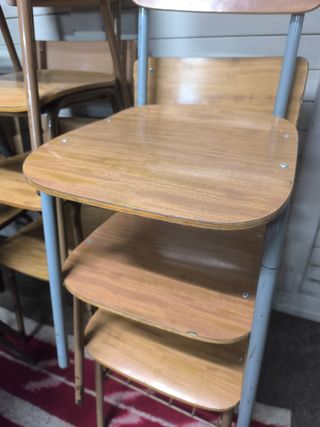 16 Sillas Vintage Madera y Metal