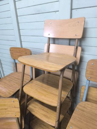 16 Sillas Vintage Madera y Metal