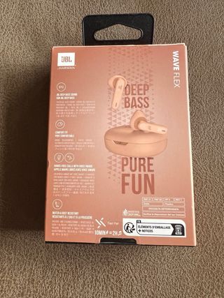 JBL Wave Flex Auriculares Inalámbricos Beige/Rosa