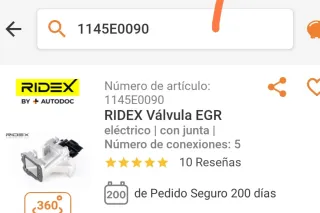 Válvula EGR RIDEX 1145E0090