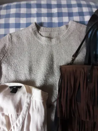 Lote Chaqueta, Bolso, Blusa y Jersey