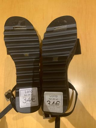 Sandalias negras talla 38