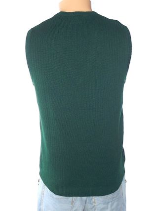 Settebello Gilet Uomo Verde M Maglione Vintage