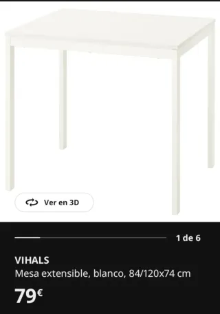 Conjunto mesa y cuatro sillas