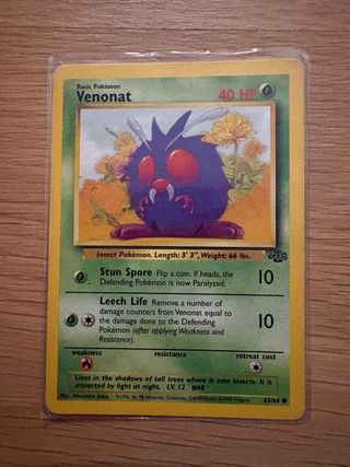 Carta Pokémon Venonat 1999 Base Set
