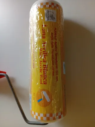 Rodillo Lana Acrílica Blanca Universal 220mm