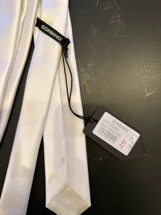 Cravatta Sorbino Bianco Perla