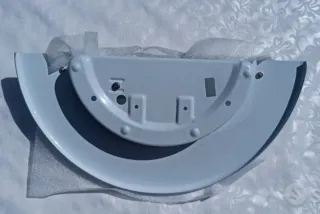 Lampada applique mezzaluna vetro