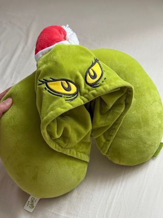 Cojín viaje Niños • Grinch con gorro capucha • new