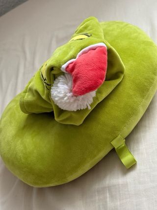 Cojín viaje Niños • Grinch con gorro capucha • new