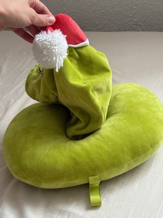 Cojín viaje Niños • Grinch con gorro capucha • new