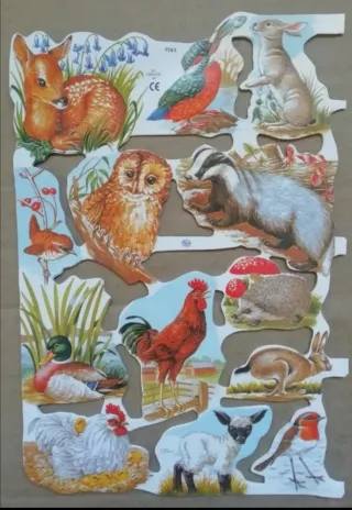 Lamina Cromos troquelados MLP 1563. Animales