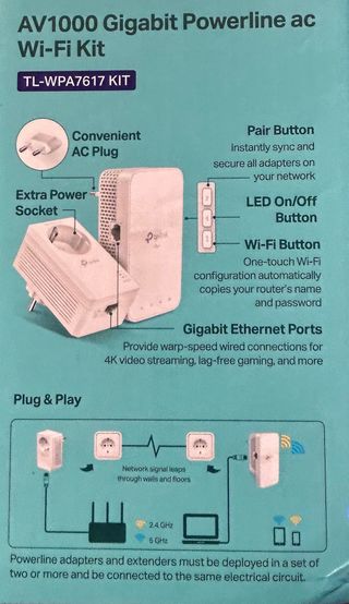 Kit TP-Link Powerline AV1000 Wi-Fi AC1200