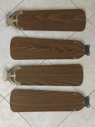Aspas para Ventilador de Madera Marrón (4uds)