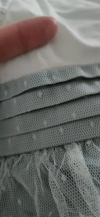 Vestido de arras blanco y azul niña