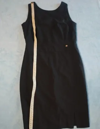 Tubino nero donna scollo V senza maniche