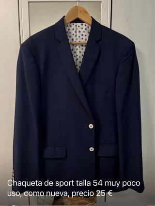 Traje azul oscuro talla 54