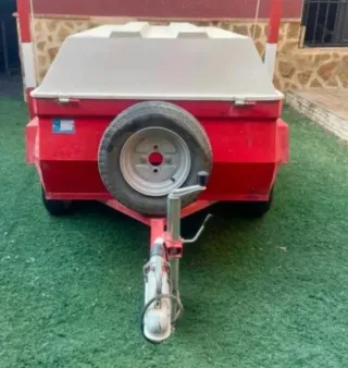 Remolque para perros rojo