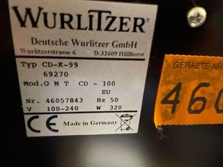 Jukebox Wurlitzer “One More Time 1015” 100 cds