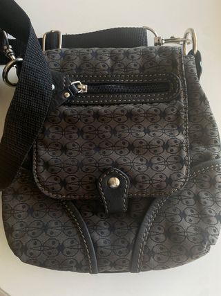 Bolso Cartera Negro y Gris