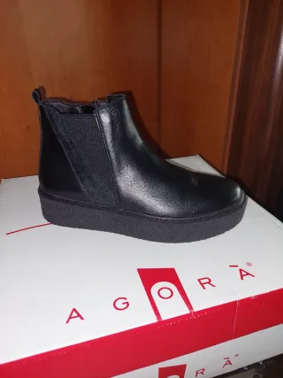 Stivaletto donna basso nero in pelle