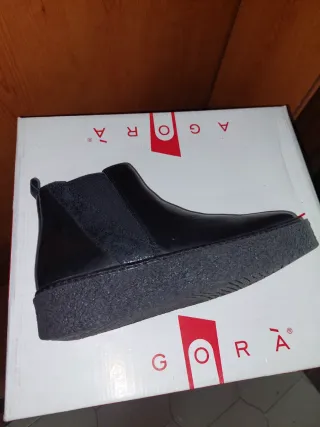 Stivaletto donna basso nero in pelle