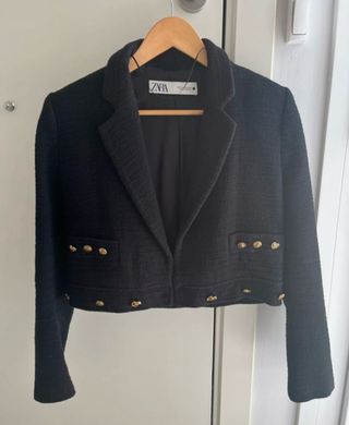 Chaqueta Zara Crop Negra