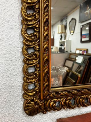 Espejo Barroco Marco Dorado Tallado