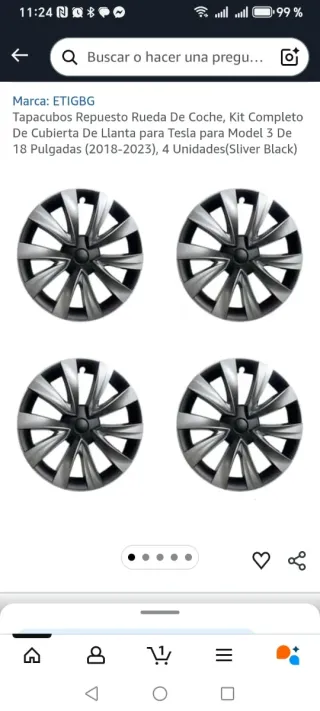 Tapacubos para Tesla